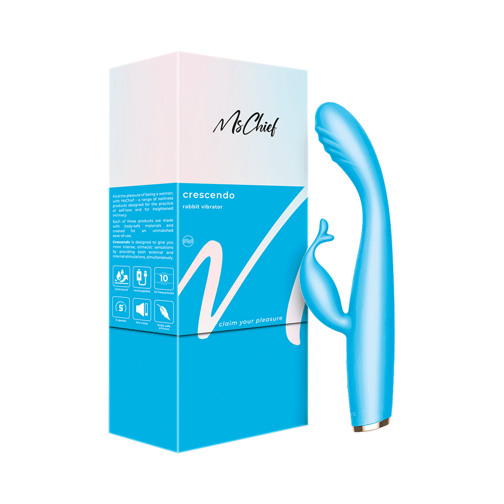 MsChief Crescendo Rabbit Vibrator Blue