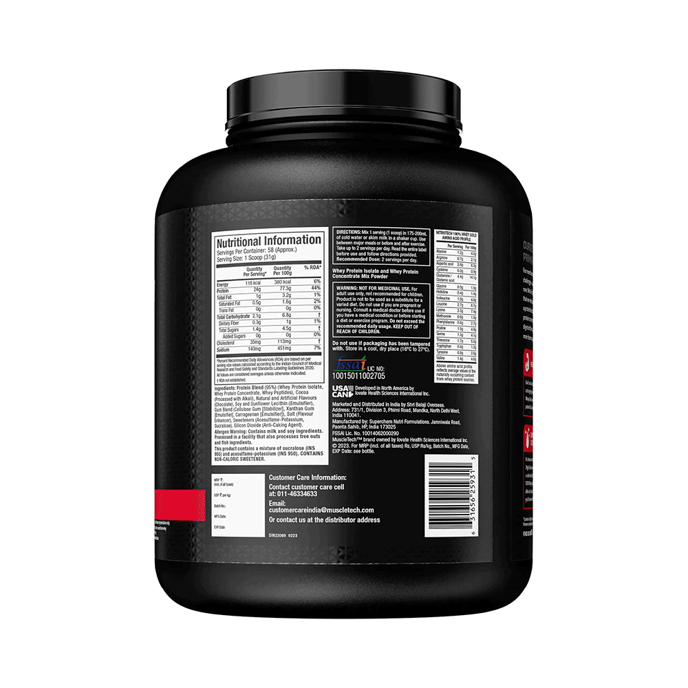 Muscletech Nitrotech 100% Whey Gold Double Rich Chocolate - Image 2