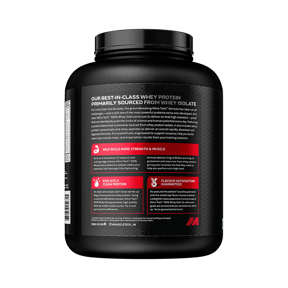 Muscletech Nitrotech 100% Whey Gold Double Rich Chocolate - Image 3