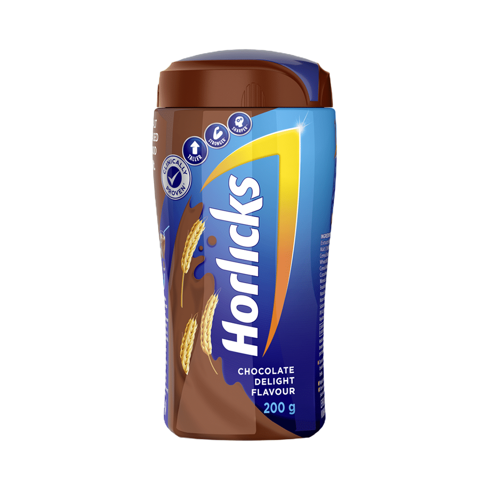 Horlicks Drink with Vitamin C, D & Zinc | For Bones & Metabolism | Flavour Chocolate Delight