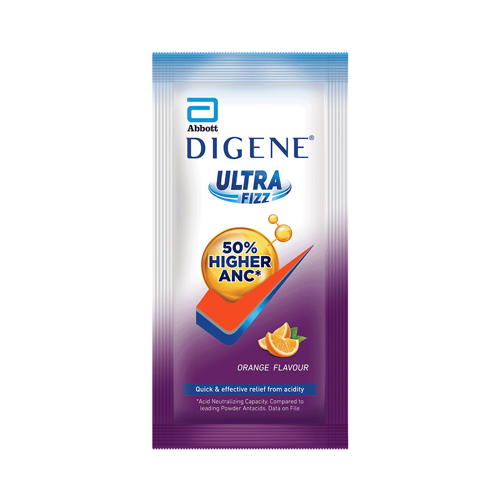 Digene Ultra Fizz Powder | For Quick & Effective Relief From Acidity | Flavour Orange