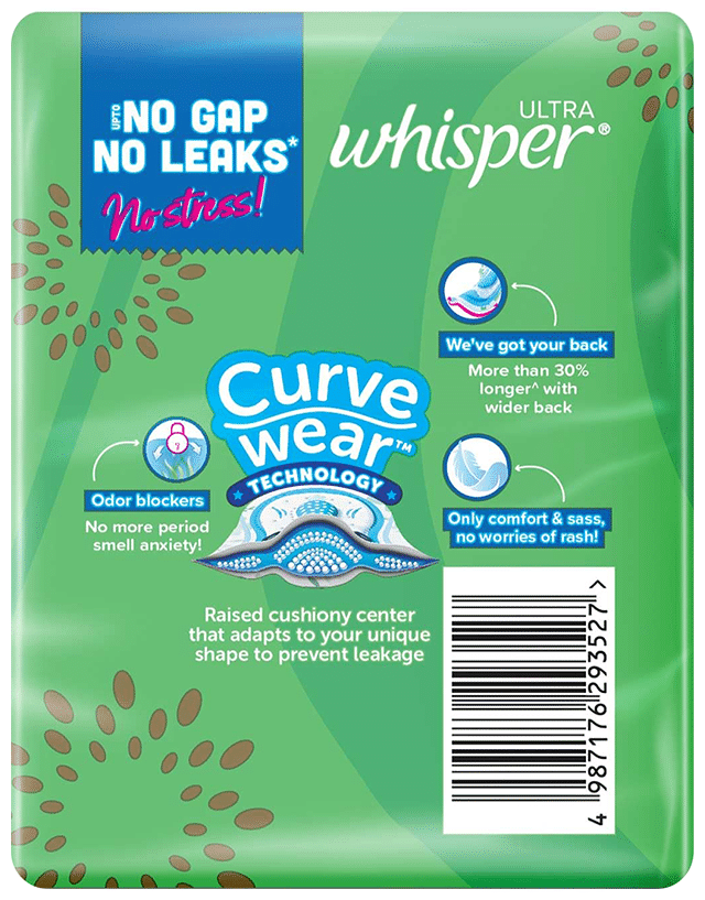 Whisper Ultra No Gap No Leaks Sanitary Pad XL+ - Image 3