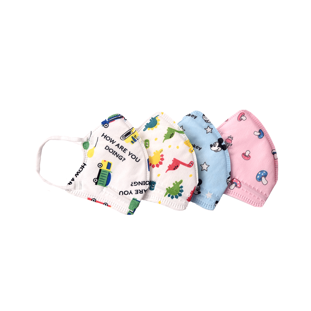 Advind Healthcare Smog Guard N95 Kids Mask without Valve for 4-12 Years Blue Mickey Mouse, Truck Print, Pink Mushroom & Animal Print Design - Image 5