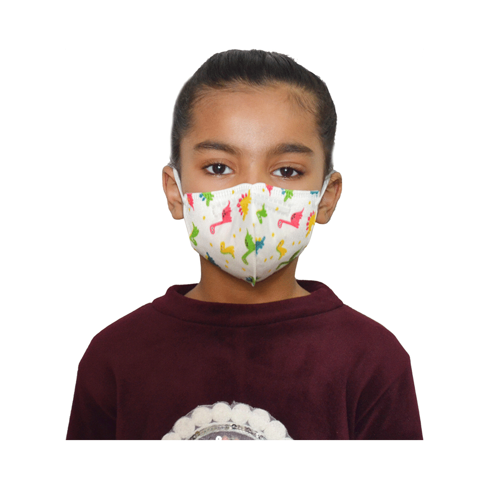 Advind Healthcare Smog Guard N95 Kids Mask without Valve for 4-12 Years Blue Mickey Mouse, Truck Print, Pink Mushroom & Animal Print Design - Image 16