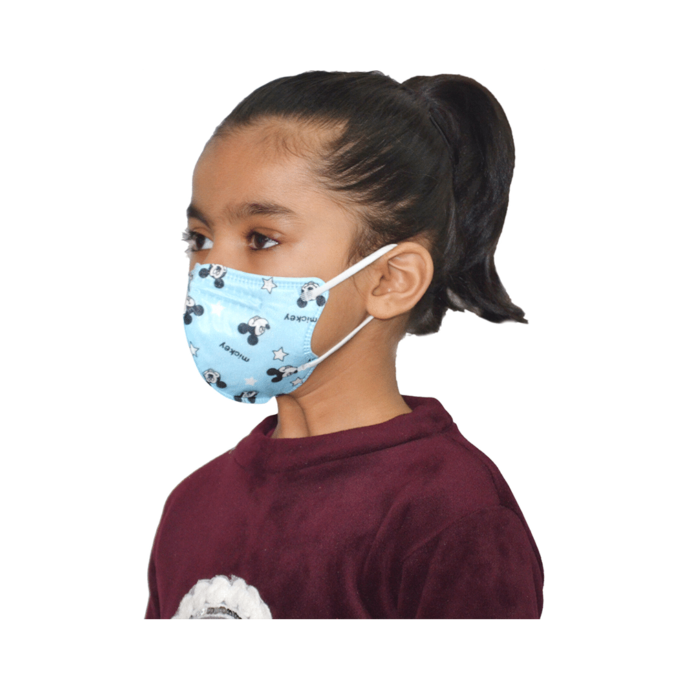 Advind Healthcare Smog Guard N95 Kids Mask without Valve for 4-12 Years Blue Mickey Mouse, Truck Print, Pink Mushroom & Animal Print Design - Image 2