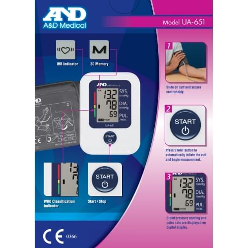A&D UA-651 Upper Arm BP Monitor - Image 2