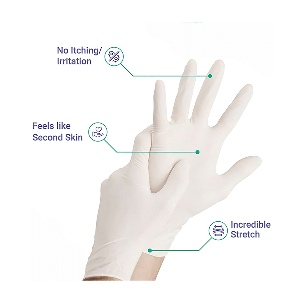 Fidelis Healthcare Examin Glove White - Image 2