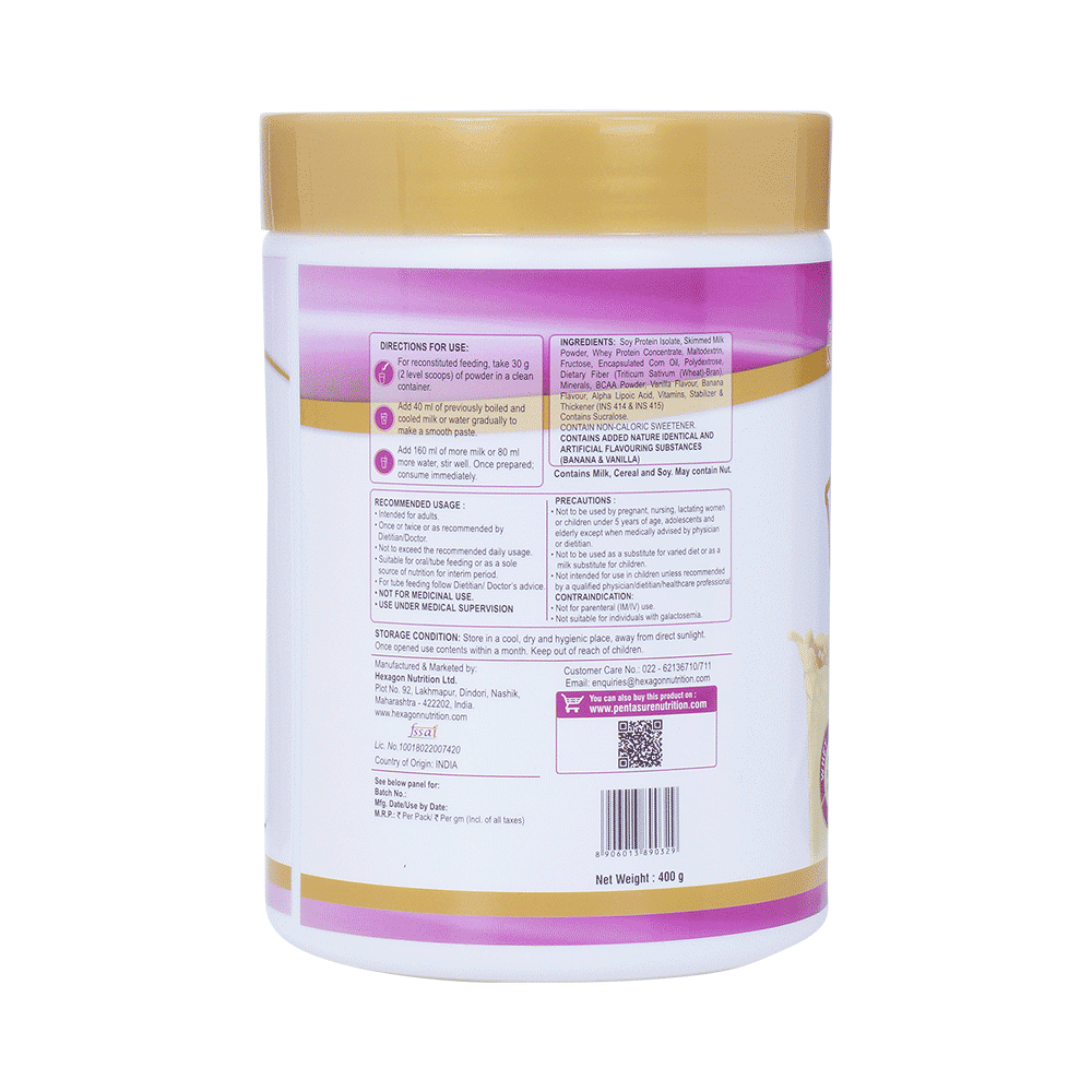 PentaSure HP with Whey, Milk & Soy Protein | Flavour Powder Banana Vanilla - Image 4