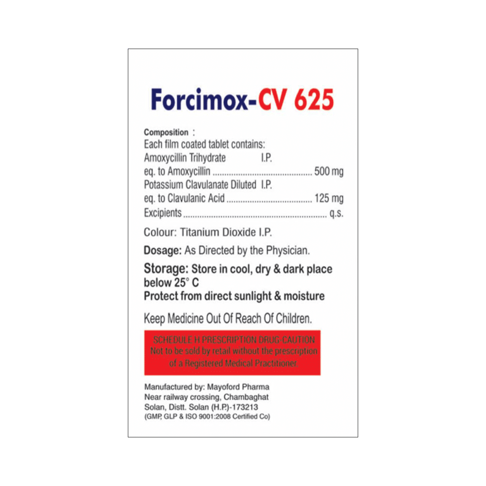 Forcimox-CV 625 Tablet - Image 2