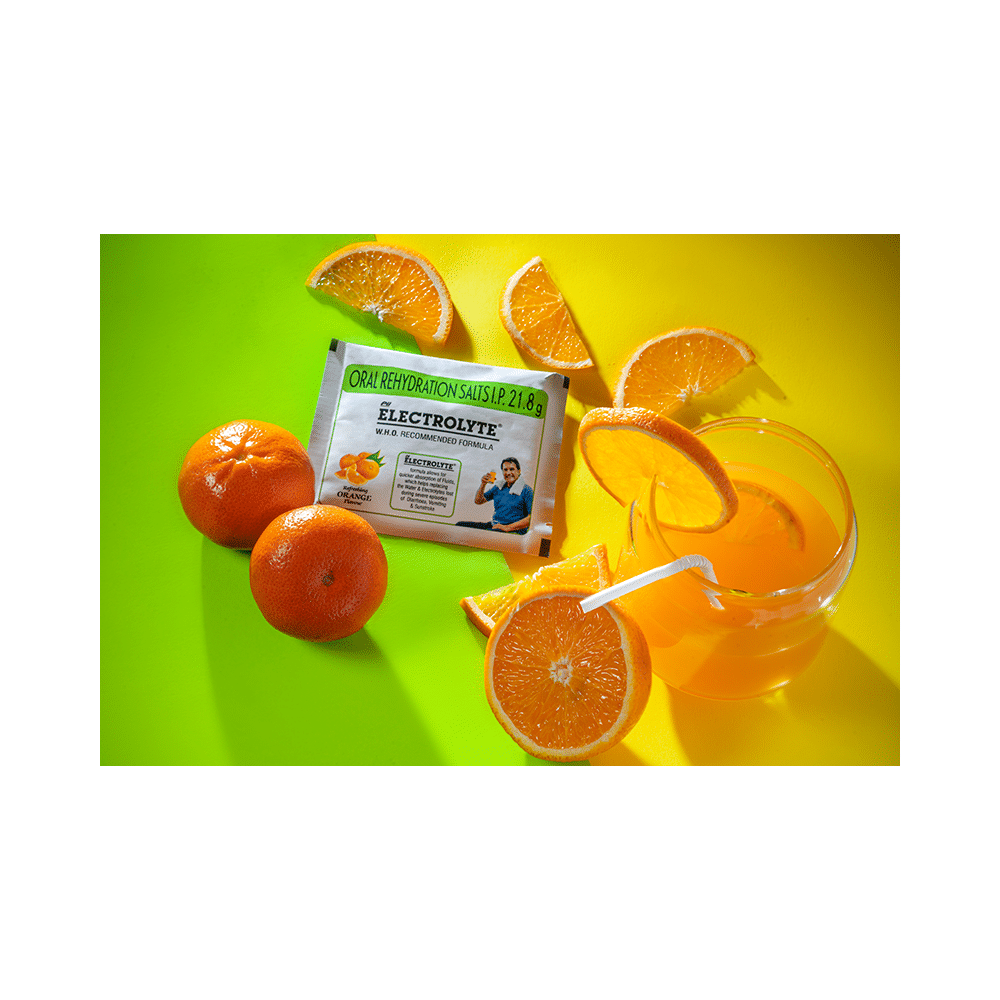 PII Electrolyte Oral Rehydration Salt Sachet (21.8gm Each) Refreshing Orange - Image 3