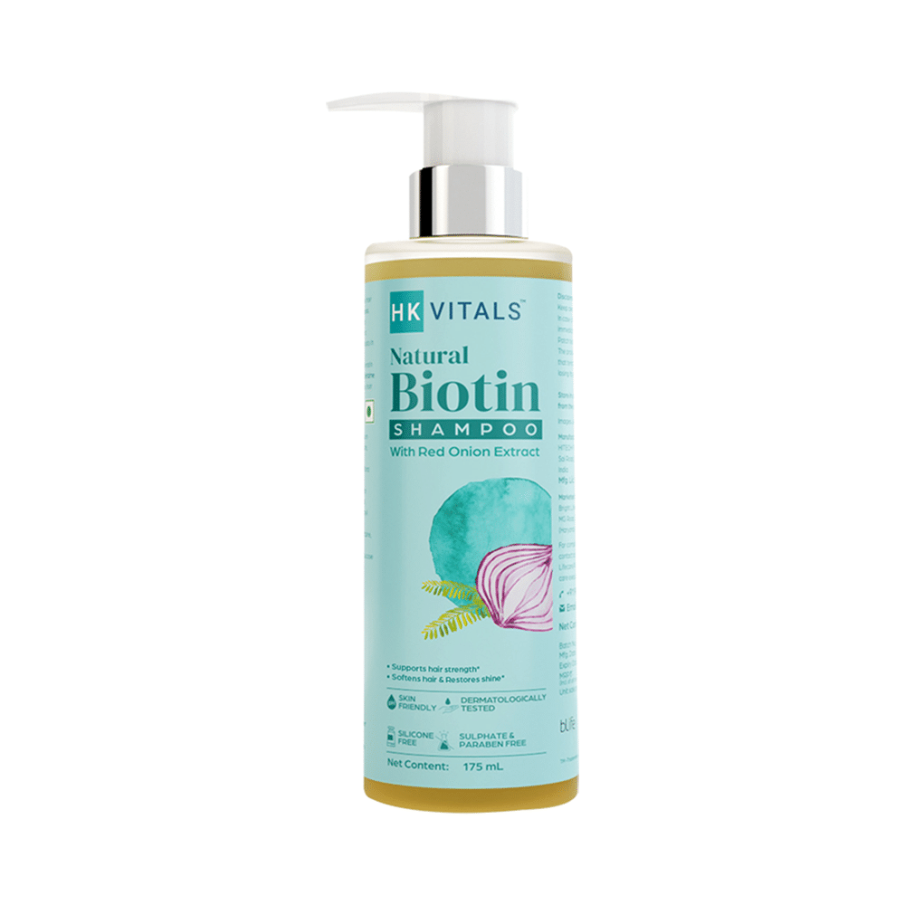 HK Vitals by HealthKart Natural Biotin Shampoo, Strengthens & Softens Hair, Reduces Hair Loss & Restores Shine, All Hair Types - Image 1