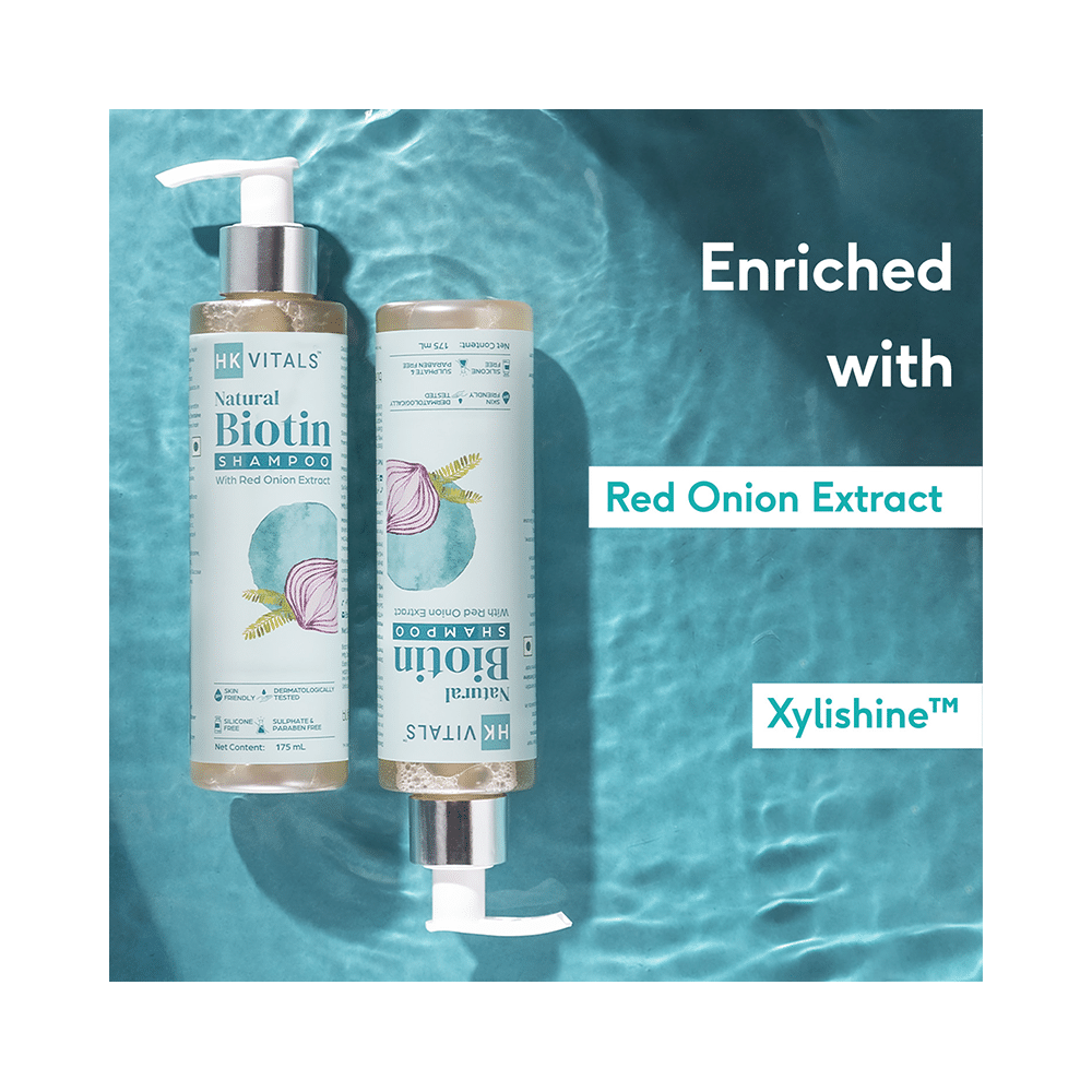 HK Vitals by HealthKart Natural Biotin Shampoo, Strengthens & Softens Hair, Reduces Hair Loss & Restores Shine, All Hair Types - Image 3