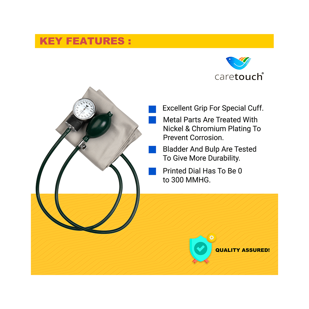 Caretouch Doctor Plus Aneroid Sphygmomanometer BP Monitor Grey - Image 5