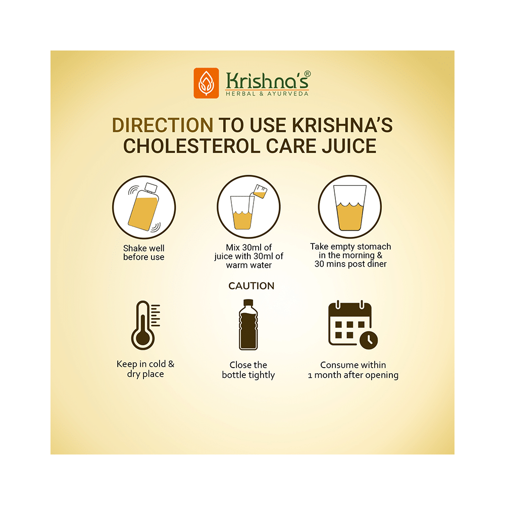 Krishna's Herbal & Ayurveda Cholesterol Care Juice | Supports Heart Health - Image 8