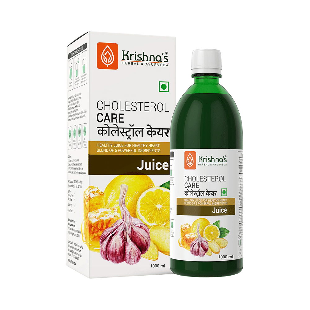 Krishna's Herbal & Ayurveda Cholesterol Care Juice | Supports Heart Health
