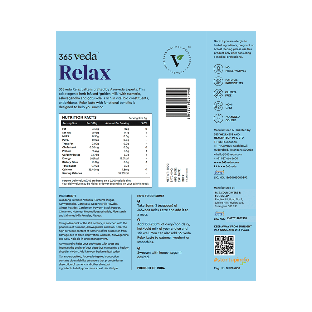 365 Veda Relax Superfood Latte - Image 2