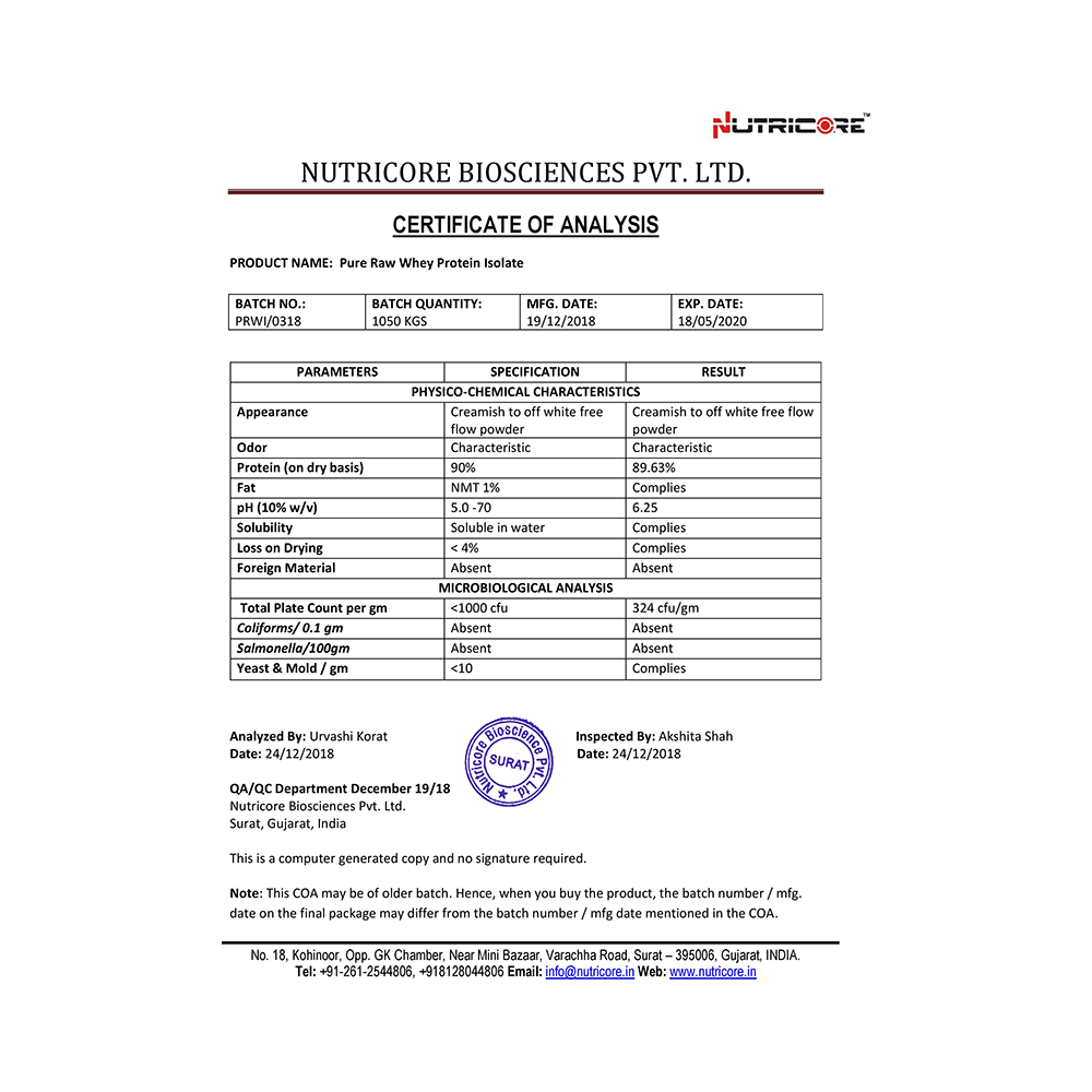 HealthOxide Pure Raw Whey Protein Isolate 90% Powder - Image 5