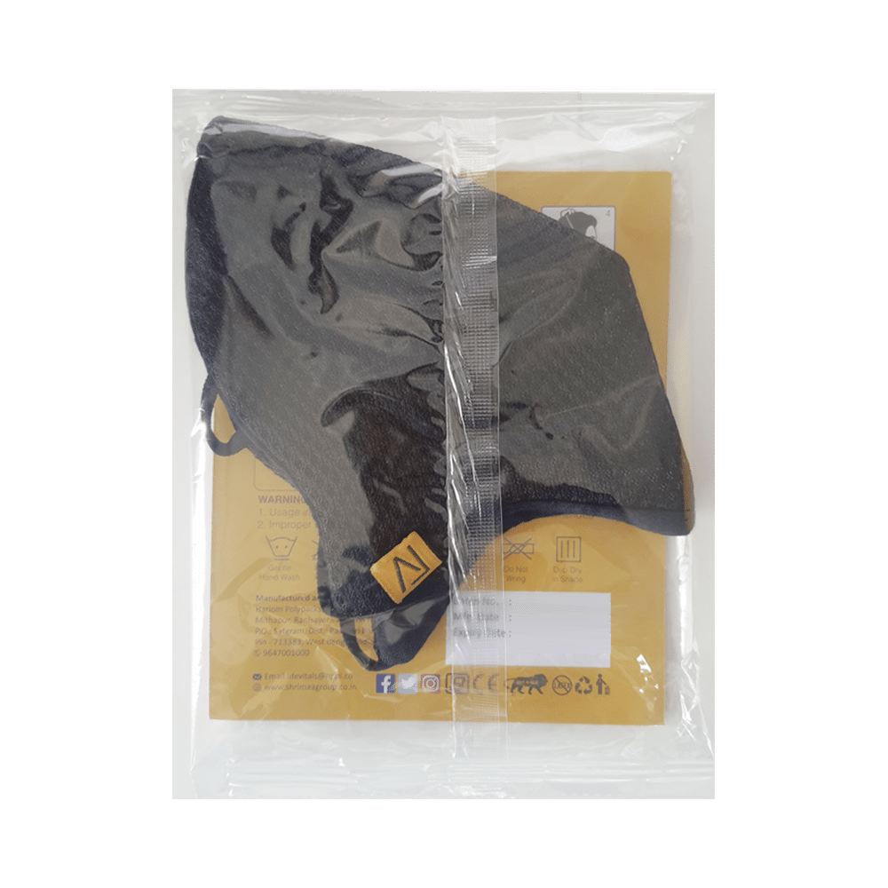 Life Vitals Reusable Face Mask Black - Image 2