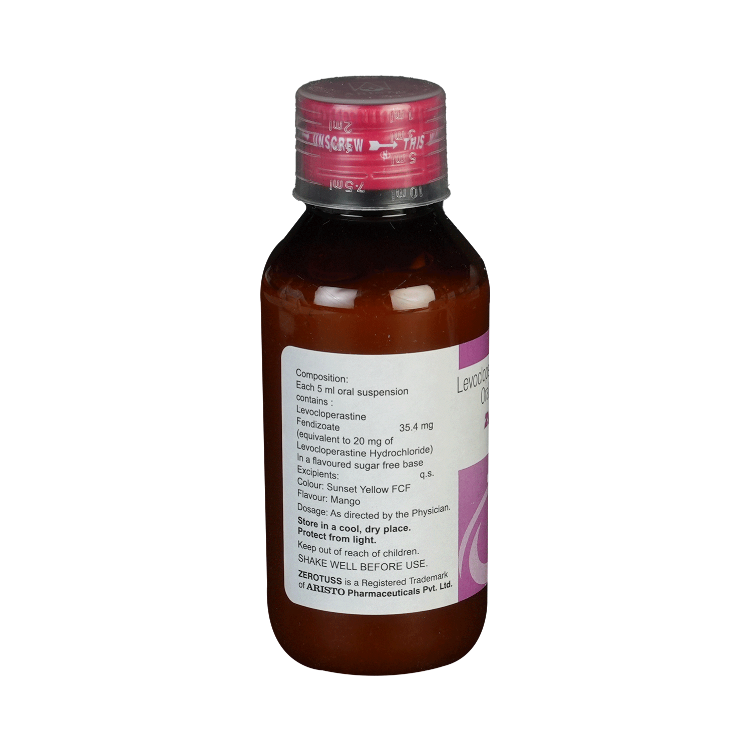 Zerotuss Oral Suspension Sugar Free Mango - Image 7