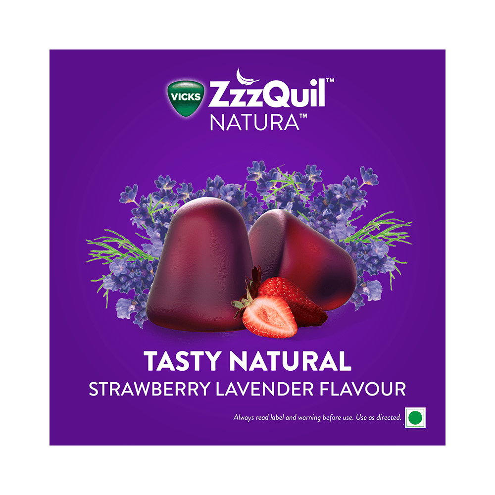 Combo Pack of Whisper Bindazzz Nights Pads XXXL (20 Each) & Vicks Zzz Quil Natural Melatonin Sleep Aid Nutraceutical Gummies (10 Each) - Image 9