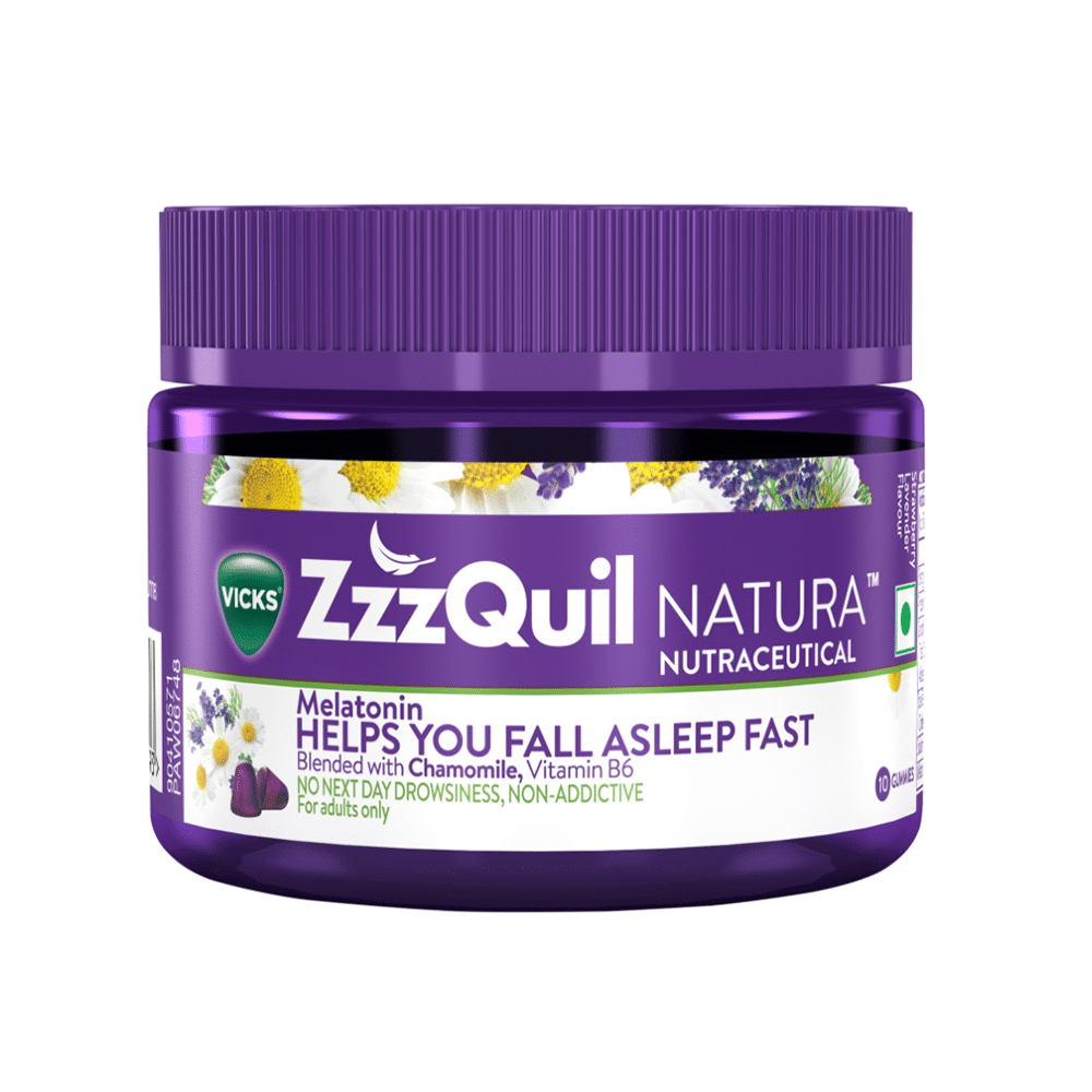 Combo Pack of Whisper Bindazzz Nights Pads XXXL (20 Each) & Vicks Zzz Quil Natural Melatonin Sleep Aid Nutraceutical Gummies (10 Each) - Image 6
