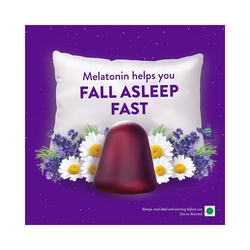 Combo Pack of Whisper Bindazzz Nights Pads XXXL (20 Each) & Vicks Zzz Quil Natural Melatonin Sleep Aid Nutraceutical Gummies (10 Each) - Image 8