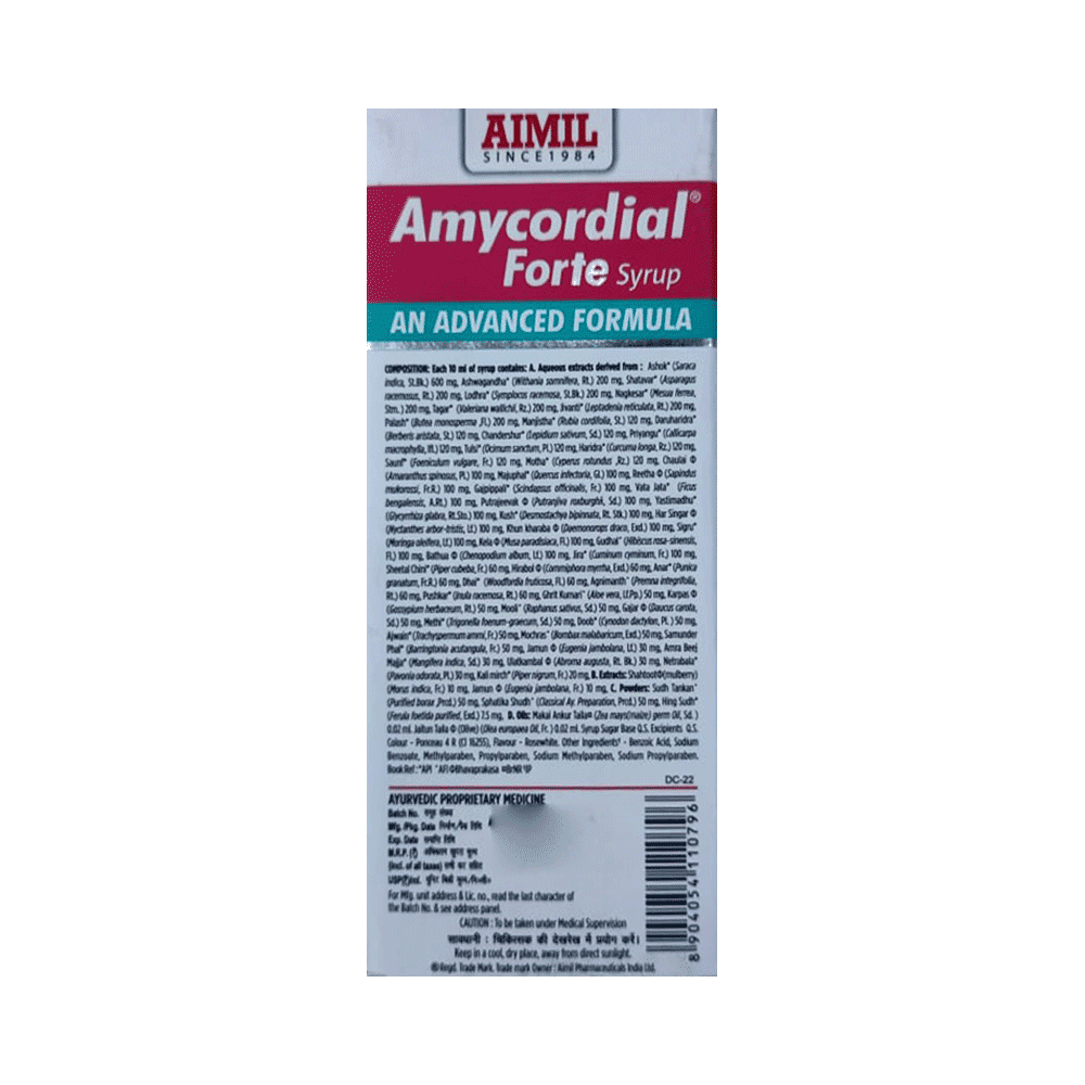 Aimil Amycordial Forte Syrup - Image 3