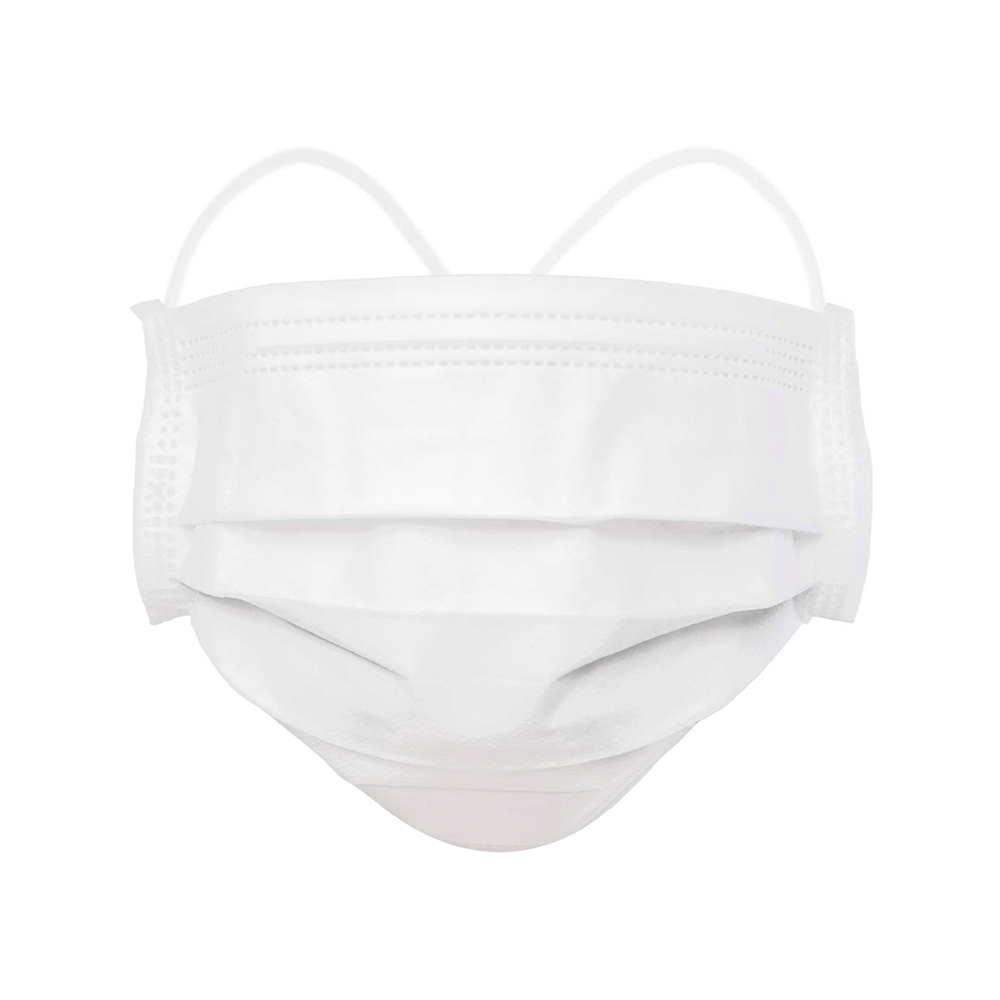 Lioncrown 3 Ply Disposable Face Mask with Nosepin White