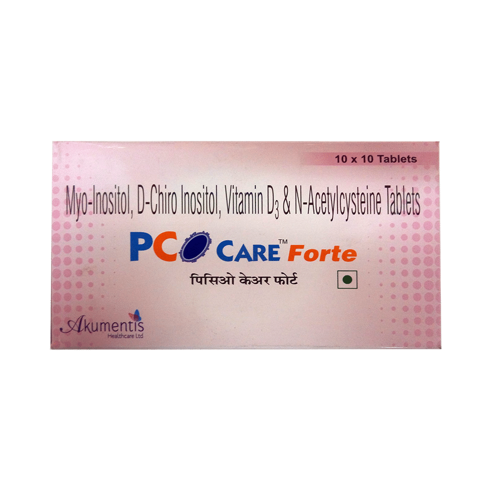 Pco Care Forte Tablet with Myo-Inositol, D-Chiro Inositol, Vitamin D3 & N-Acetylcysteine