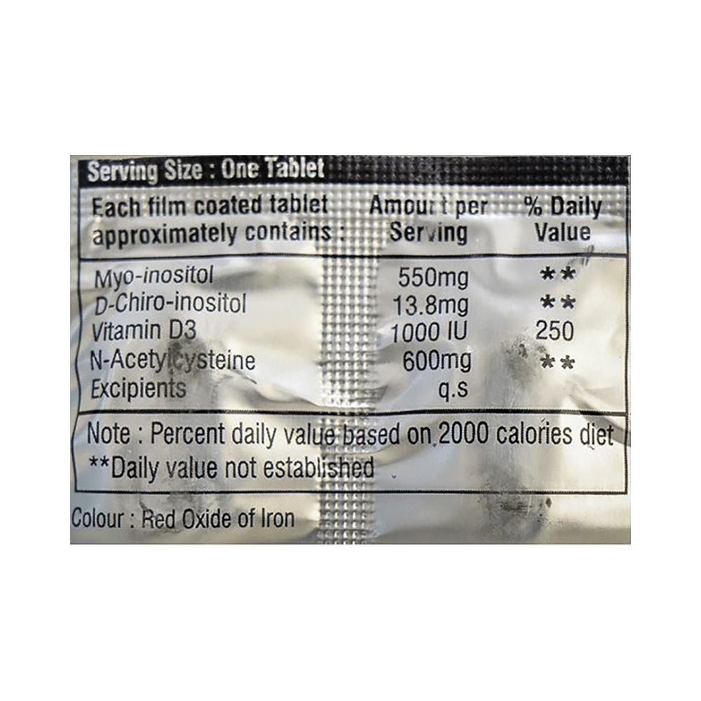 Pco Care Forte Tablet with Myo-Inositol, D-Chiro Inositol, Vitamin D3 & N-Acetylcysteine - Image 3