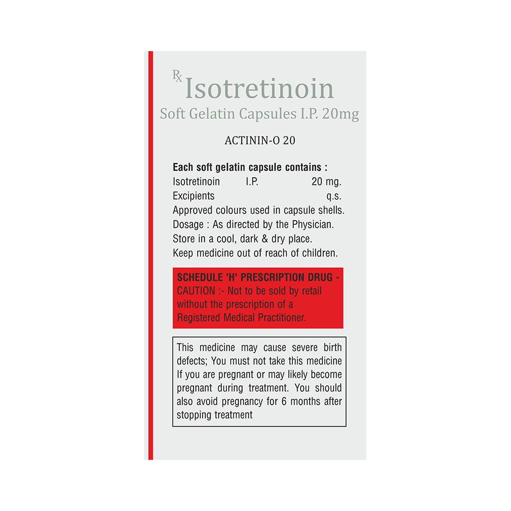 Actinin O 20mg Soft Gelatin Capsule - Image 2