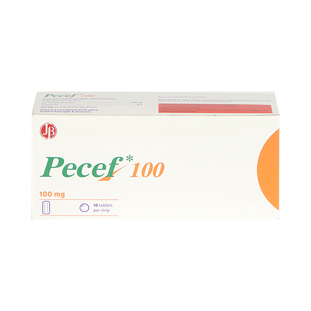 Pecef 100mg Tablet DT