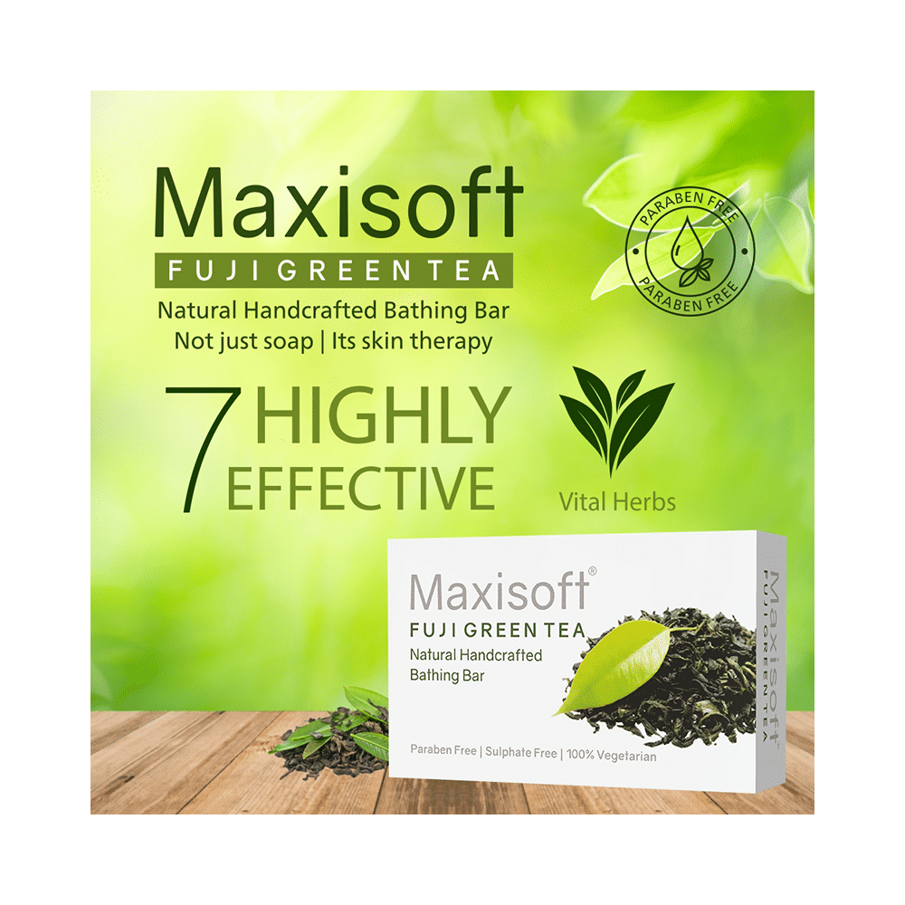 Maxisoft Fuji Green Tea Bathing Bar (75gm Each) - Image 4