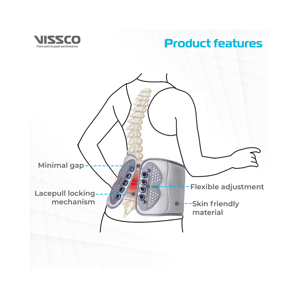 Vissco Core 0125 Flexi Lacepull LS Belt XXL Grey - Image 3