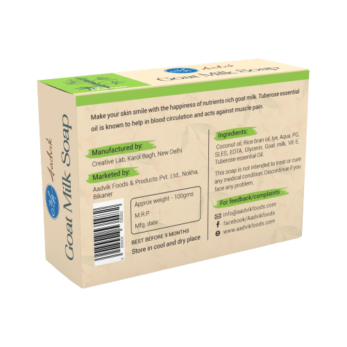 Aadvik Handmade Goat Milk Soap Tuberose - Image 2