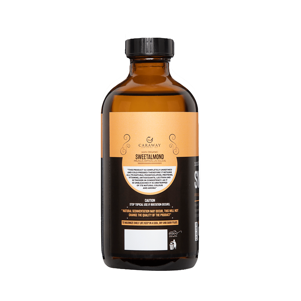 Caraway 100% Organic Sweet Almond Cold Pressed Oil - Image 2