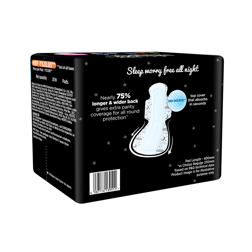 Combo Pack of Whisper Ultra Clean with Herbal Oil Sanitary Pads XL+ (50 Each) & Whisper Bindazzz Nights Pads XXXL (20 Each) - Image 4