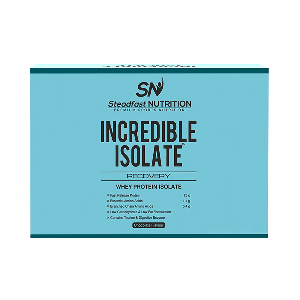 Steadfast Nutrition Incredible Isolate Recovery Whey Protein Isolate Sachet (30gm Each) Chocolate - Image 1