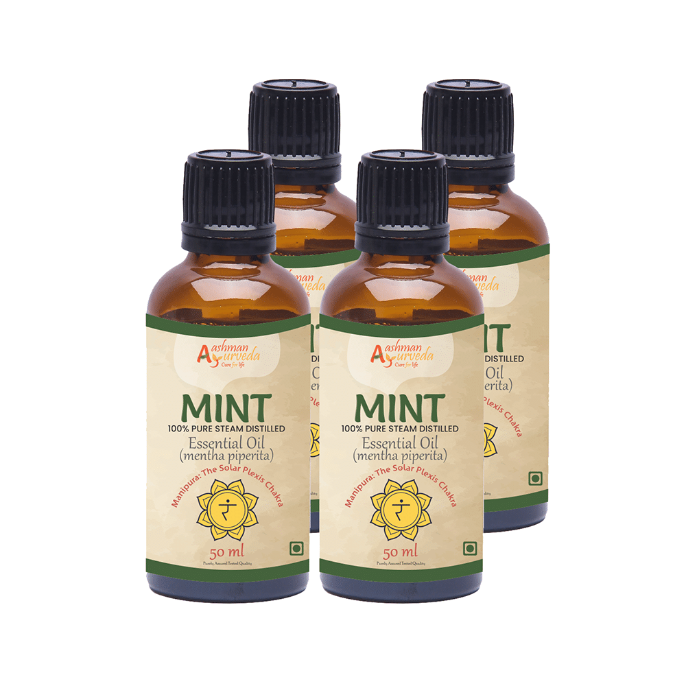 Aashman Ayurveda 100% Pure Steam Distilled Essential Oil (50ml Each) Mint
