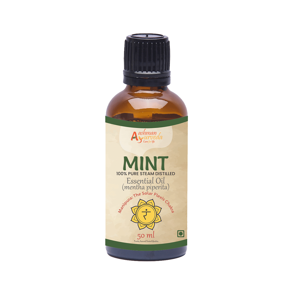 Aashman Ayurveda 100% Pure Steam Distilled Essential Oil (50ml Each) Mint - Image 4