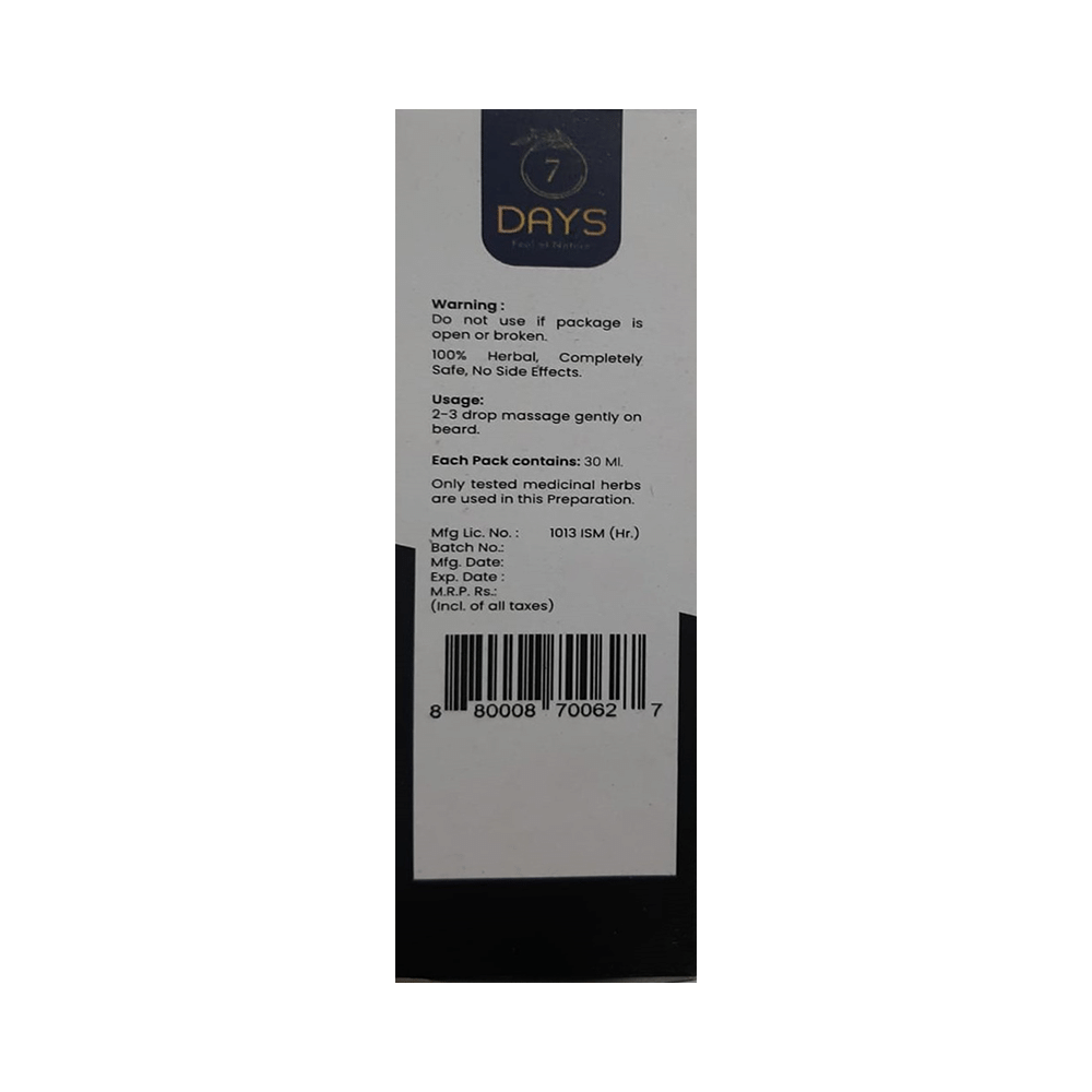 7Days Beard Oil - Image 3