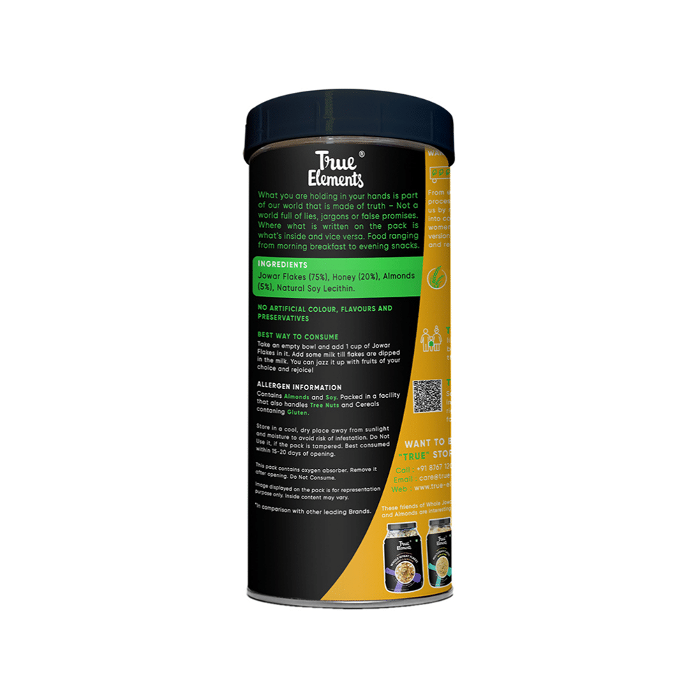 True Elements Whole Jowar Flakes with Honey & Almonds for Good Digestive Health - Image 2