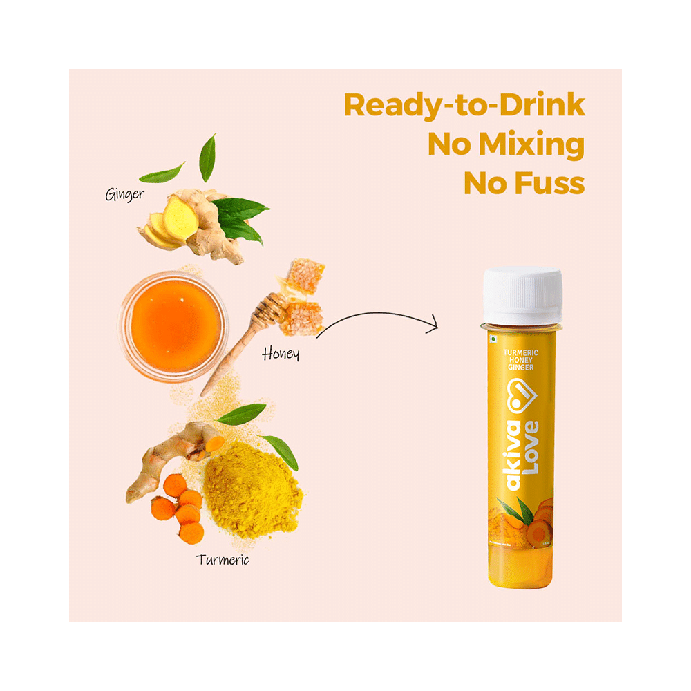 Akiva Love Turmeric Honey Ginger Shots (40ml Each) - Image 4