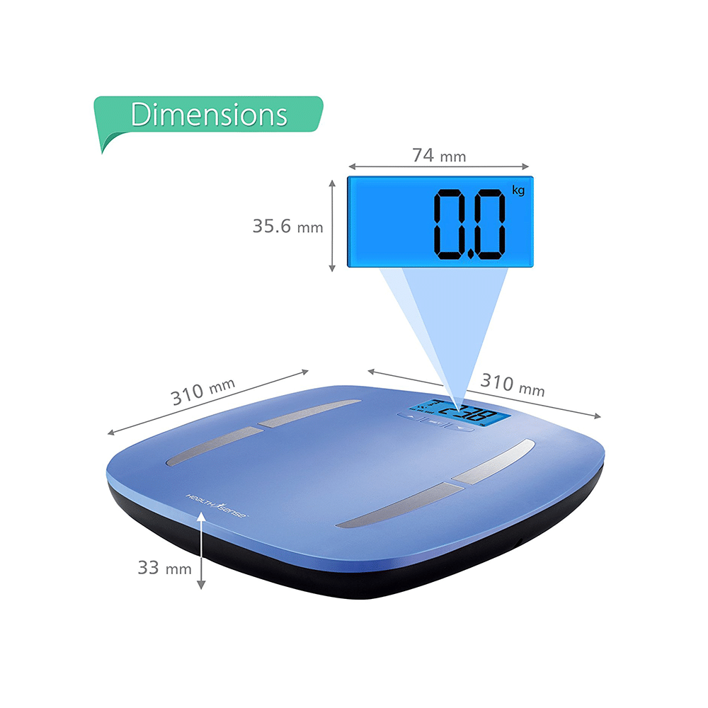 Health Sense BF 414 Ultra Lite Body Fat Monitor Blue - Image 7