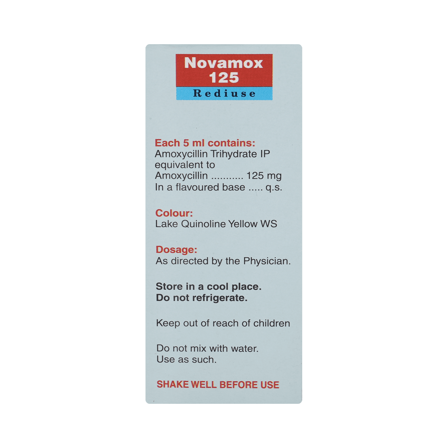 Novamox 125 Rediuse Oral Suspension - Image 3