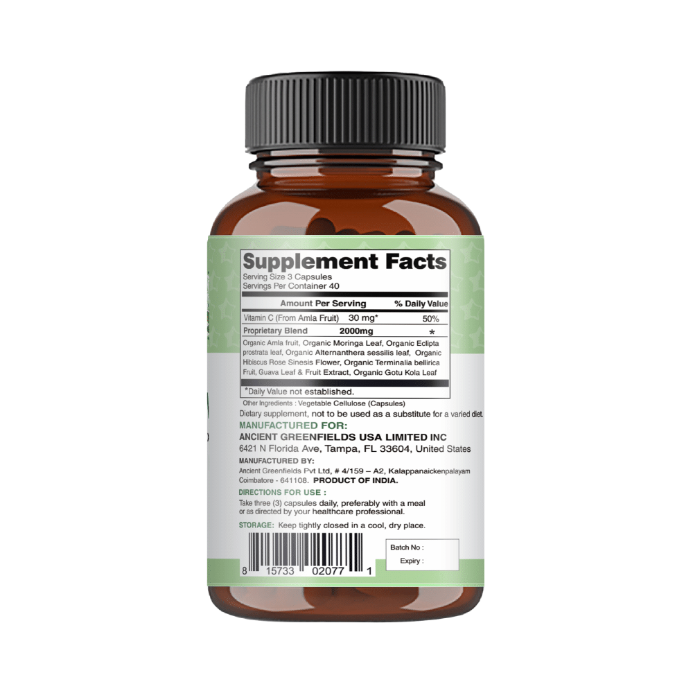Organic Veda Greens Glow Veggie Capsule - Image 3