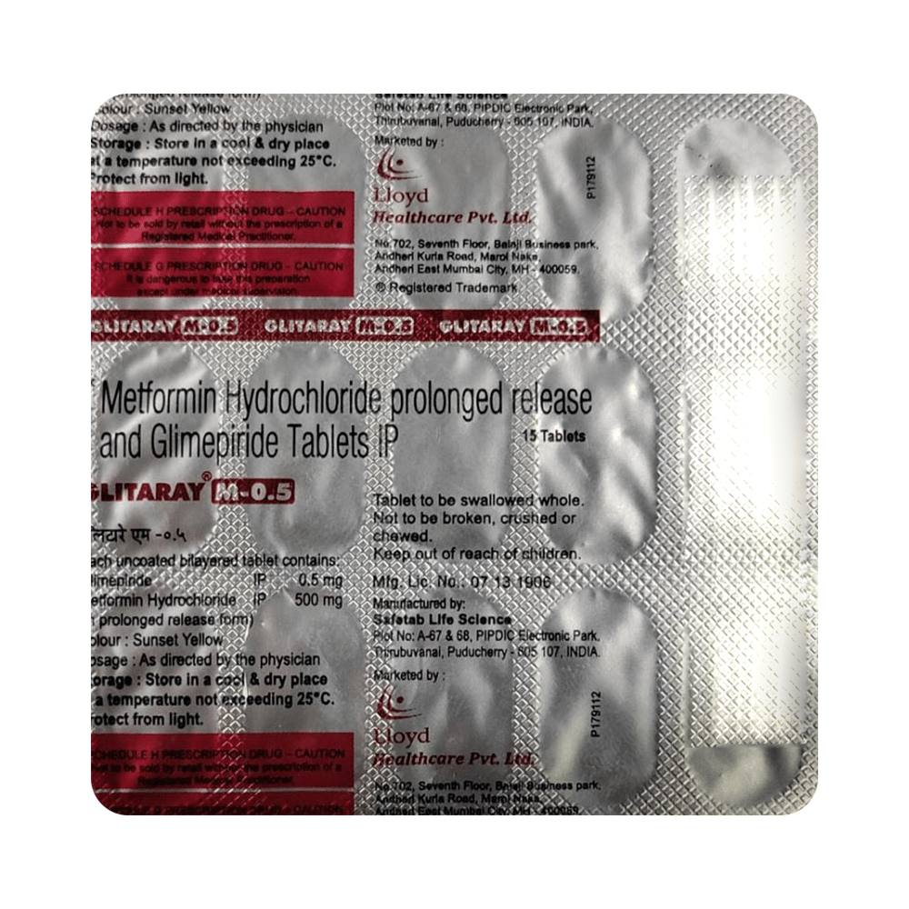 Glitaray-M 0.5 Tablet PR