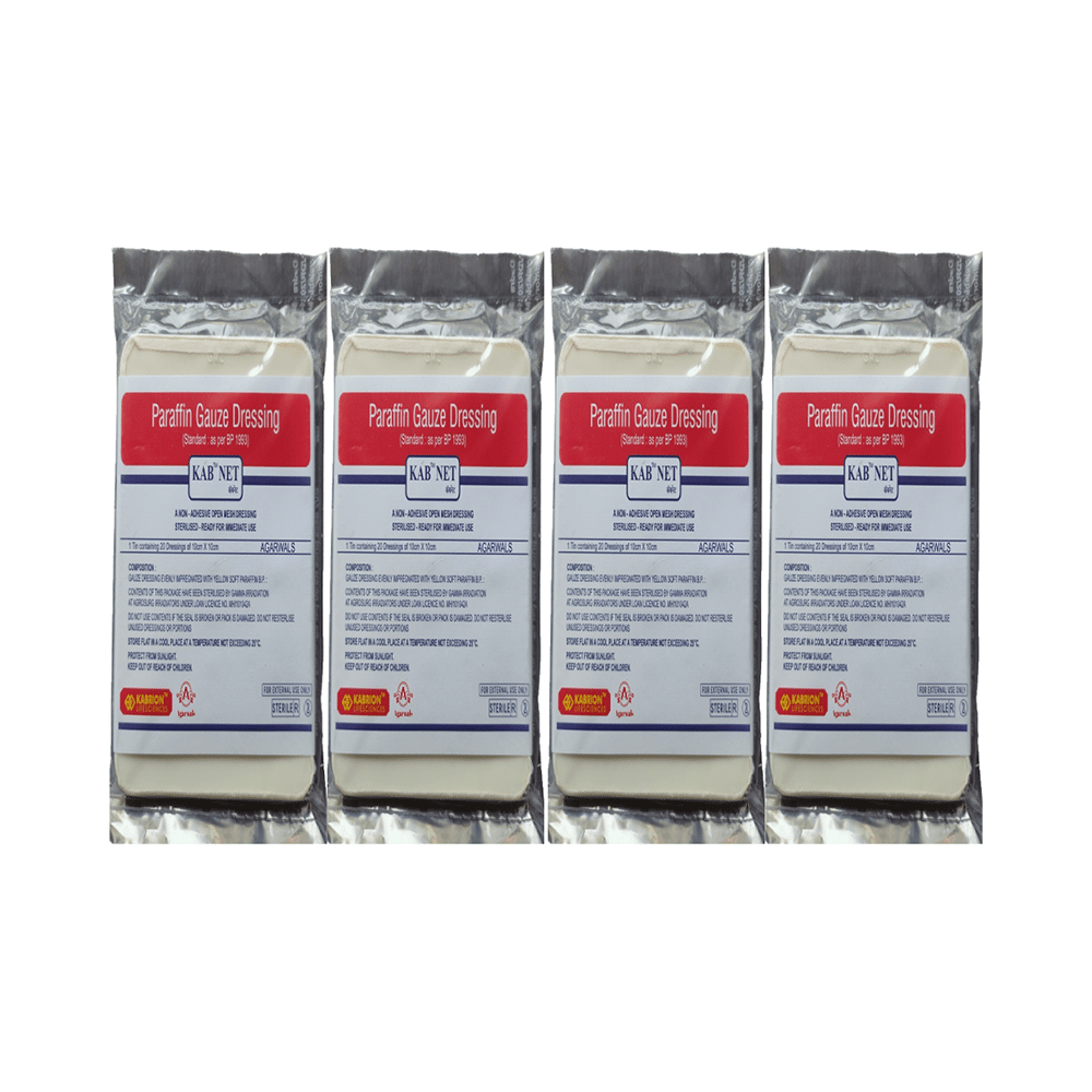 Kab Net Paraffin Gauze Dressing (20 Each) 10cm x 10cm