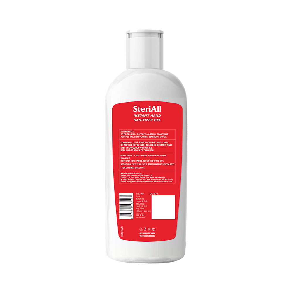 SteriAll-EA Instant Hand Sanitizer Gel (200ml Each) - Image 2