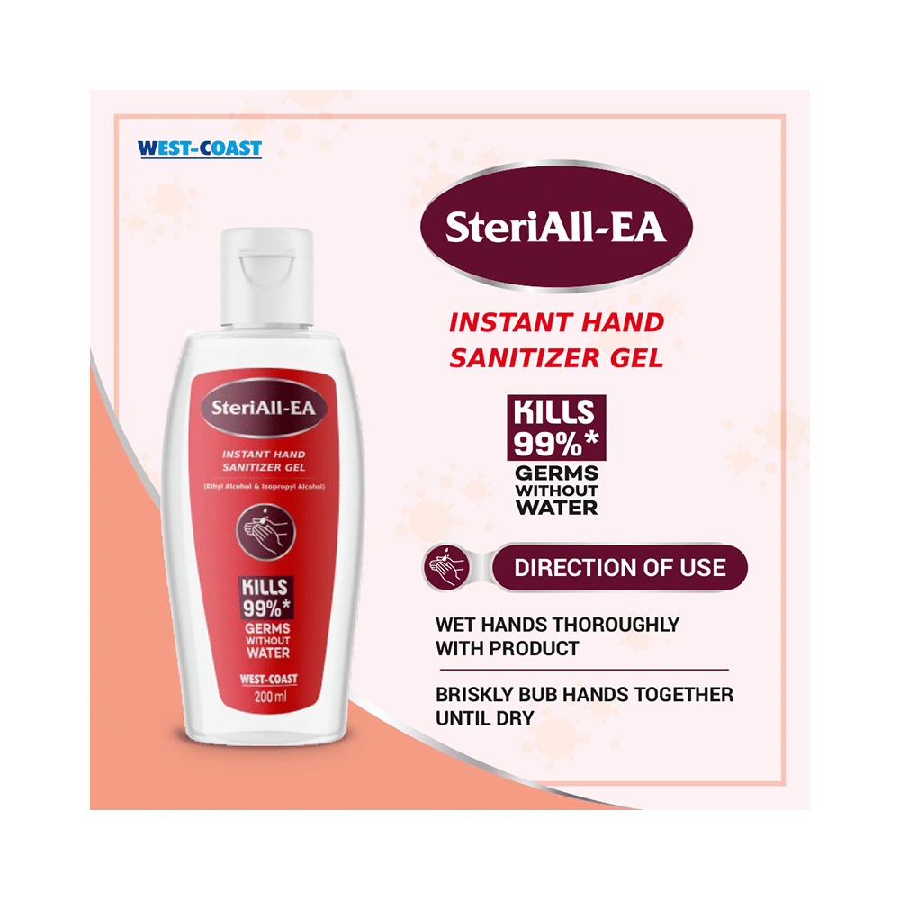 SteriAll-EA Instant Hand Sanitizer Gel (200ml Each) - Image 3